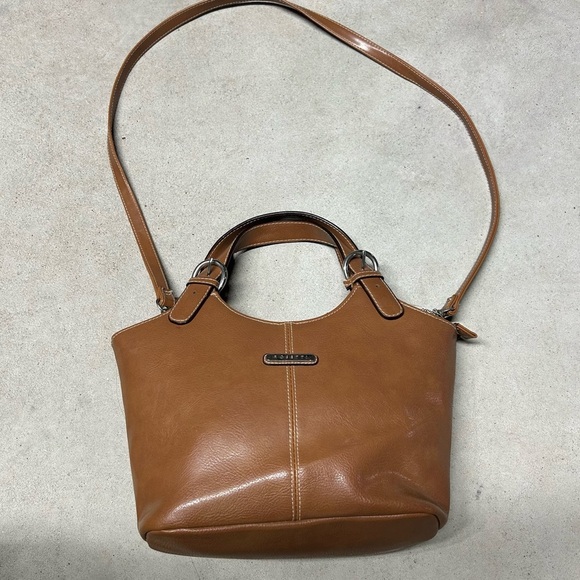 Rosetti Light Brown Camel Vinyl Handbag with Strap & Wallet - Picture 2 of 13
